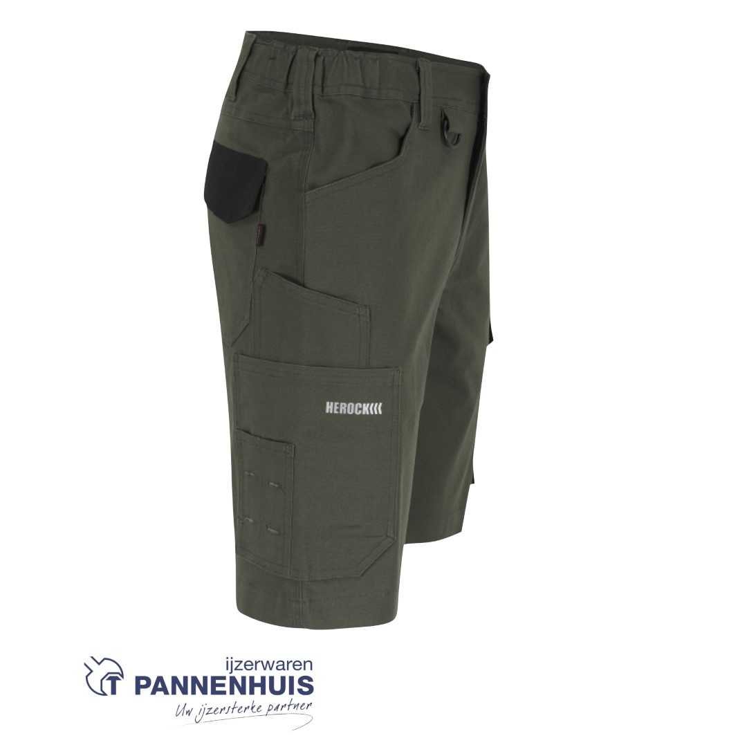 Herock BARGO bermuda Donker Kaki/ Zwart 46 - Afbeelding 2