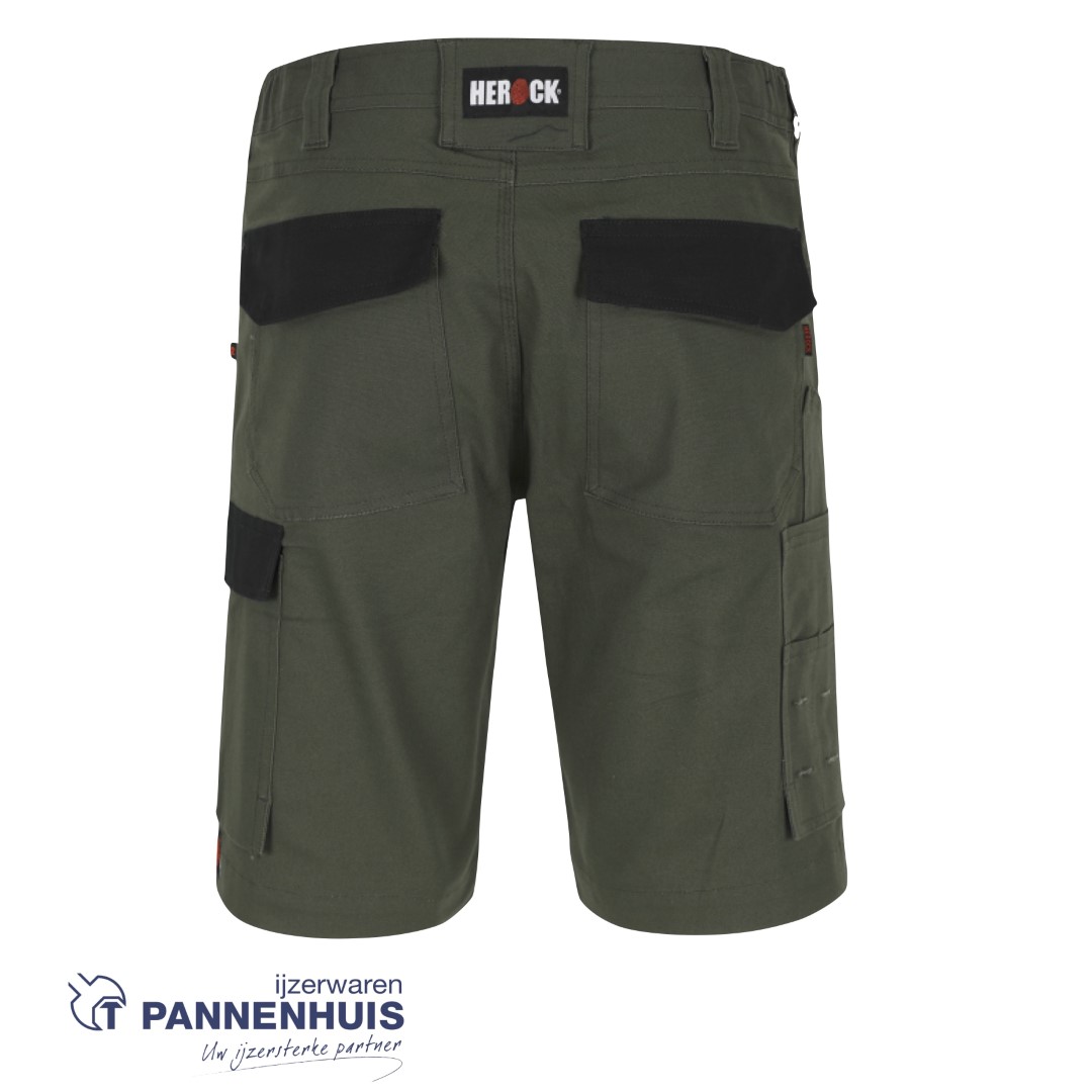 Herock BARGO bermuda Donker Kaki/ Zwart 46 - Afbeelding 4