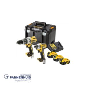Dewalt DCK276P3T 18V XR set XRP Schroef/klopboormachine + slagschroevendraaier 3x5.0Ah in TSTAK