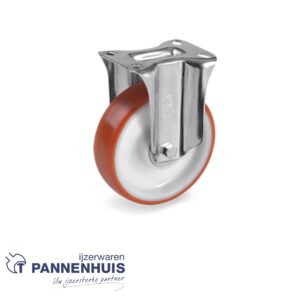 Wiel polyurethaan vaste beugel type NL-M 150x35 Oranje