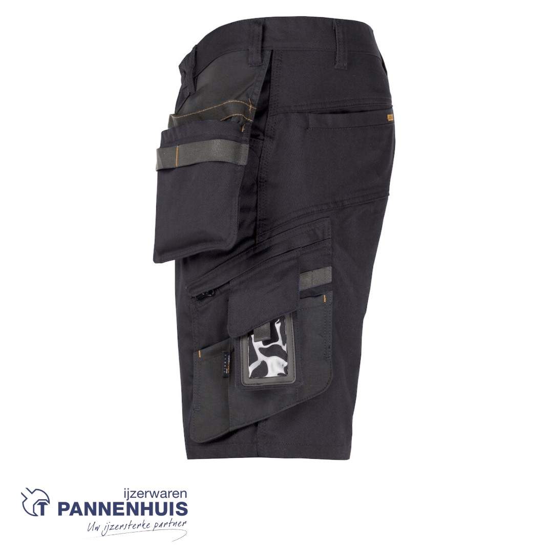 Jobman 2168 Craftsman shorts stretch C50 zwart/zwart - Afbeelding 3