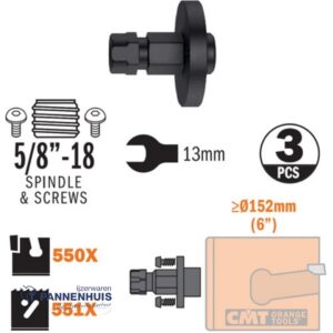 CMT Adapter voor alle type gatzagen >= Ø152mm