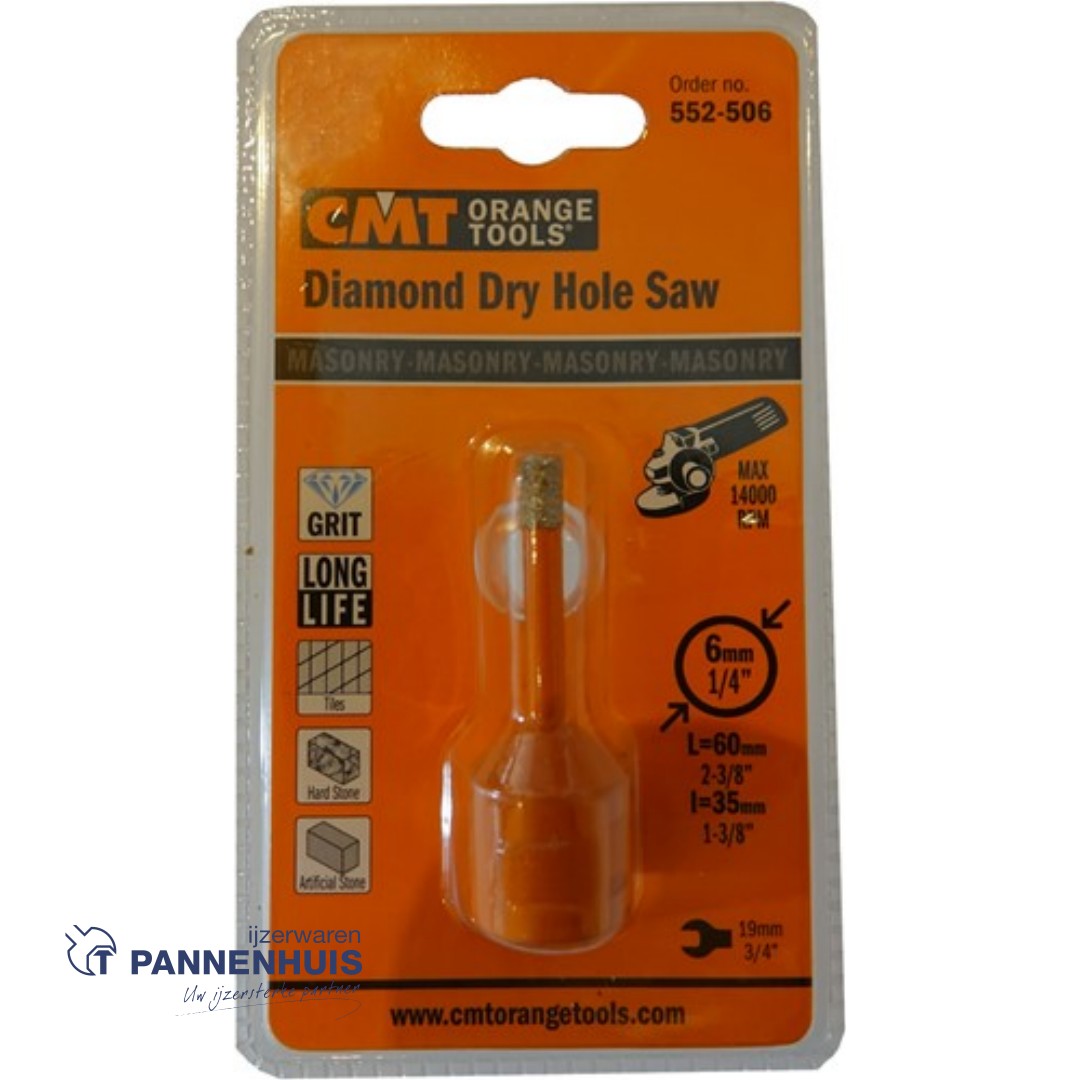 CMT Gatzaag voor extreem harde materialen D= 6mm M14 - Afbeelding 3
