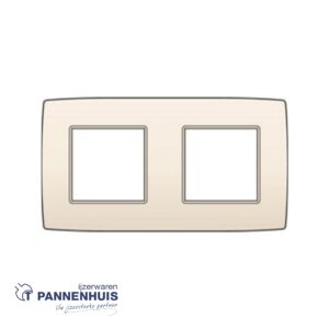 NIKO original 2-voudige afdekplaat centerafstand 71mm CREME