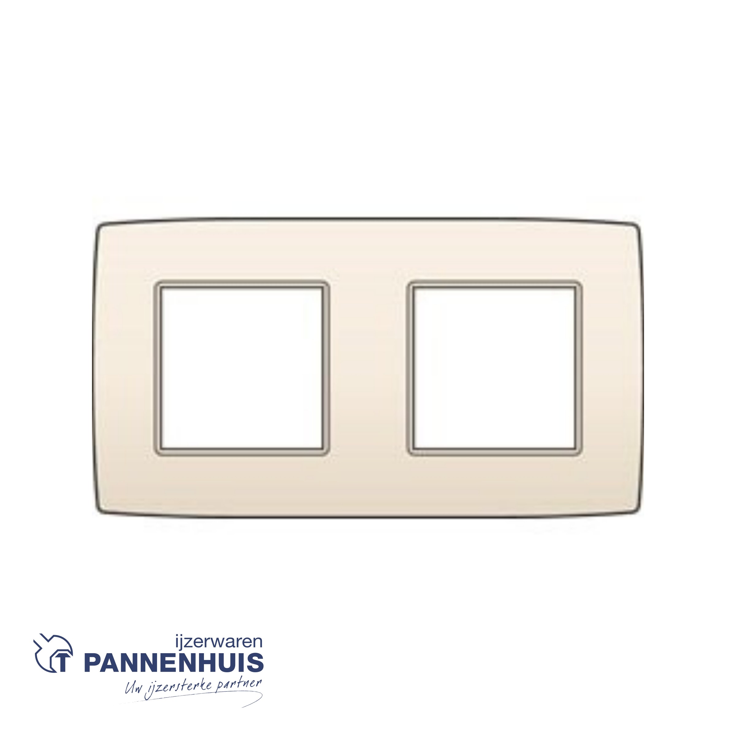 NIKO original 2-voudige afdekplaat centerafstand 71mm CREME