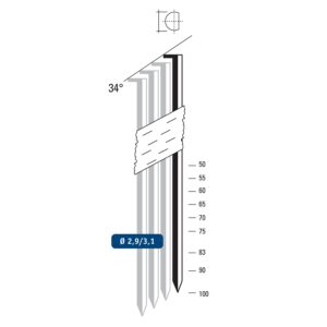 Carat 34° Nagel staal 2,9x50mm ring 3.600st emmer