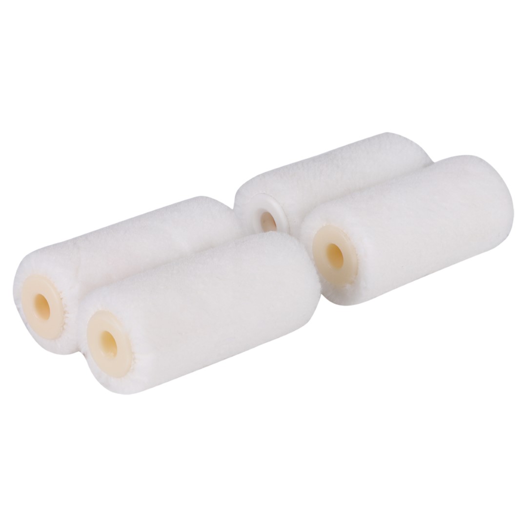 Copenhagen Pro aflakroller vilt - 5 mm poolhoogte - 5.5 cm - wit (4 stuks)