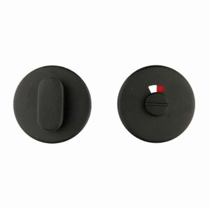 WC garnituur rond SHAPE CLASS 3 ZWART STRUCTUUR UV TIGE 120MM