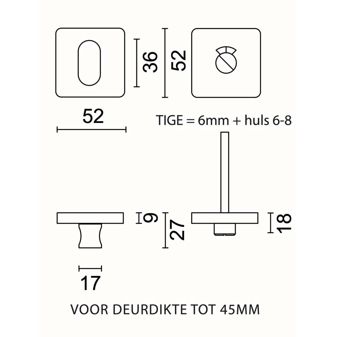 WC garnituur RONDI INOX PLUS - Afbeelding 2