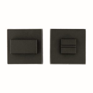 WC garnituur SQUARE 48MM ZWART STRUCTUUR UV