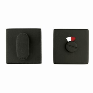WC garnituur SQUARE SHAPE Zwart structuur UV TIGE 120MM
