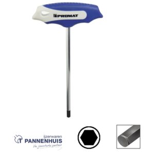 Tecwerk Stiftsleutel met dwarsgreep  4 mm klinglengte 100 mm