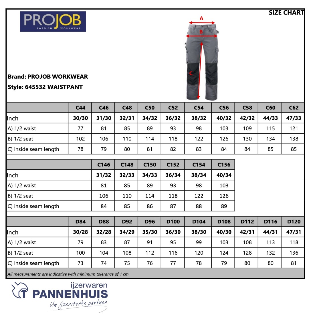 PROJOB 5532 BROEK MET KNIEZAKKEN Zwart - Afbeelding 5