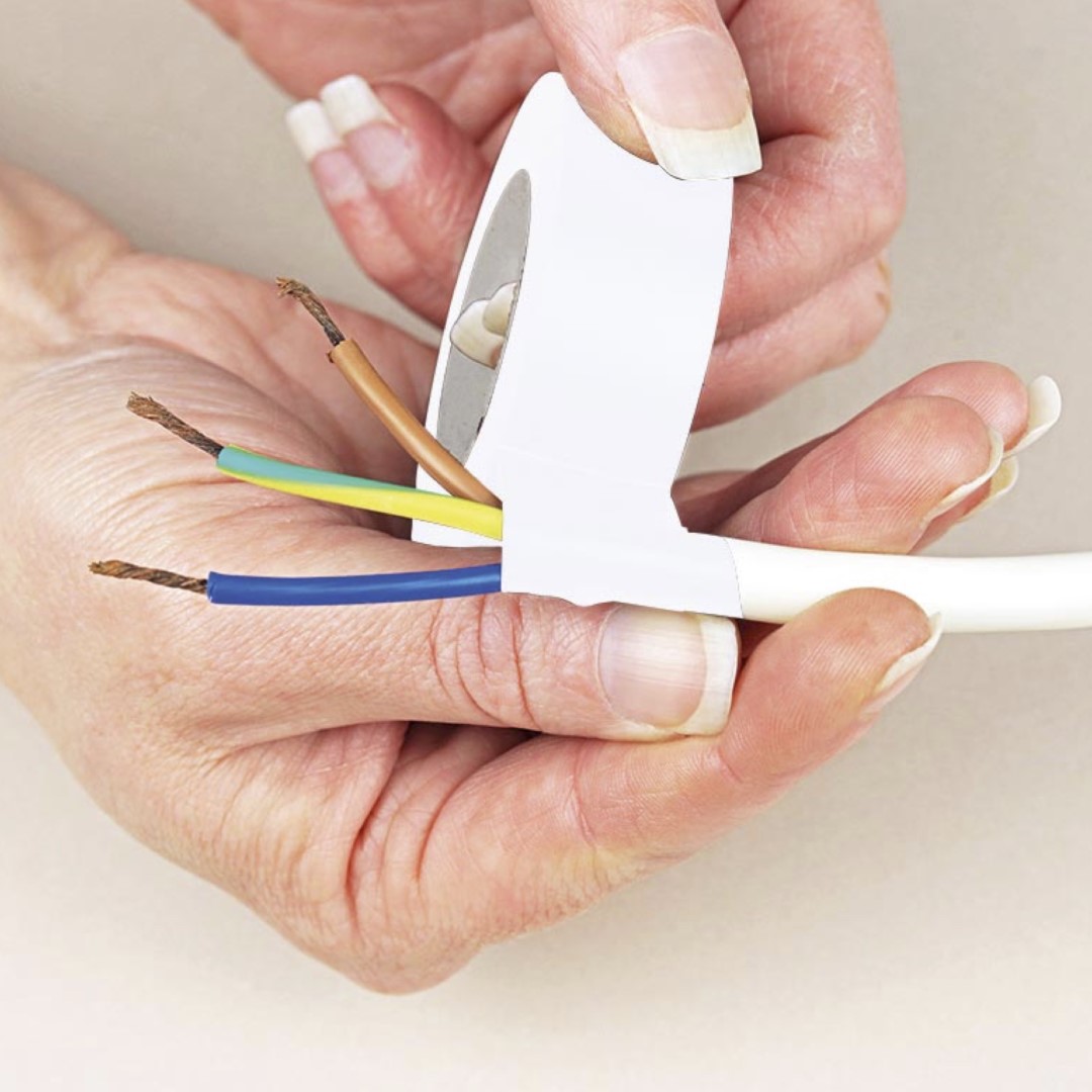 Isolatietape wit 19 mm x 10 m - Afbeelding 2