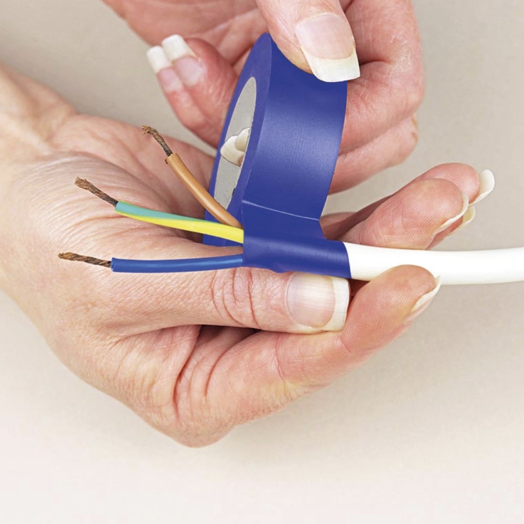 Isolatietape blauw 19 mm x 10 m - Afbeelding 2
