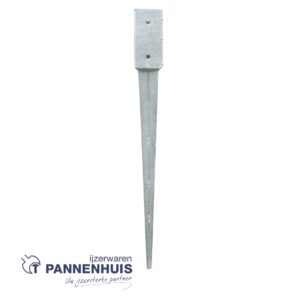 paalhouder met punt 71 x 71 x 750 thermisch verzinkt