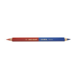 Lyra potlood rood/blauw Ø 10 mm x 18 cm