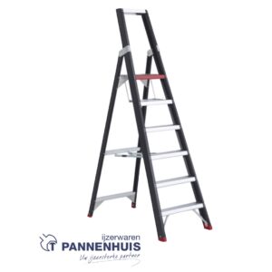 Altrex Taurus trapladder  6 treden - 140cm - 12,1kg zwart