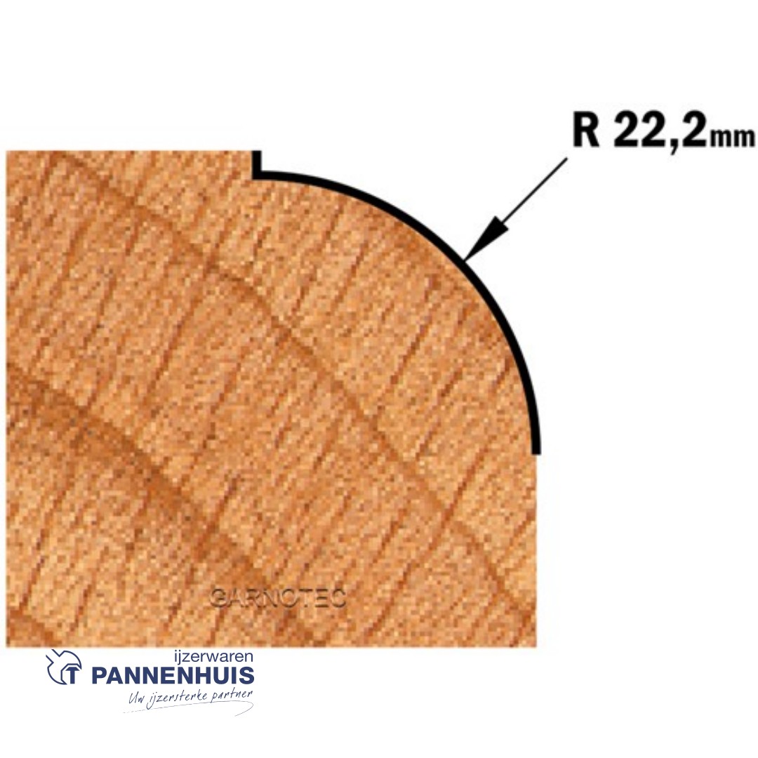 CMT Holle radiusfrees zonder opstaande kant, HW D=57,1 x 28.5mm R=22,2 L=77 S=12 Z2 - Afbeelding 3