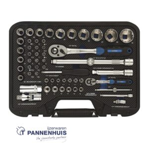 IVANA Doppendoos 56-dlg 1/4"+1/2" (52563)