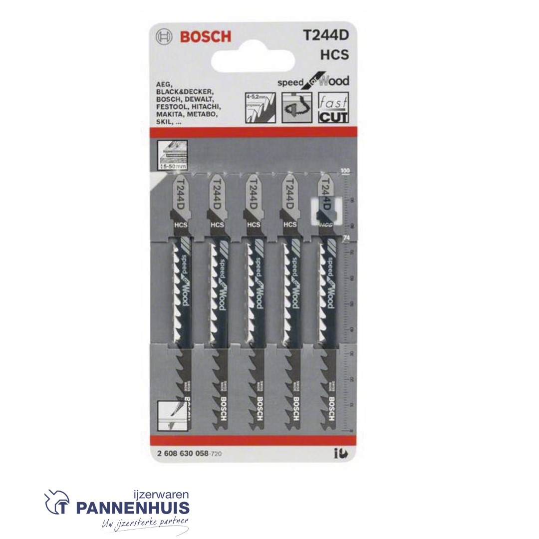 Bosch Decoupeerzaagblad T244 D speed soft wood 5x - Afbeelding 2