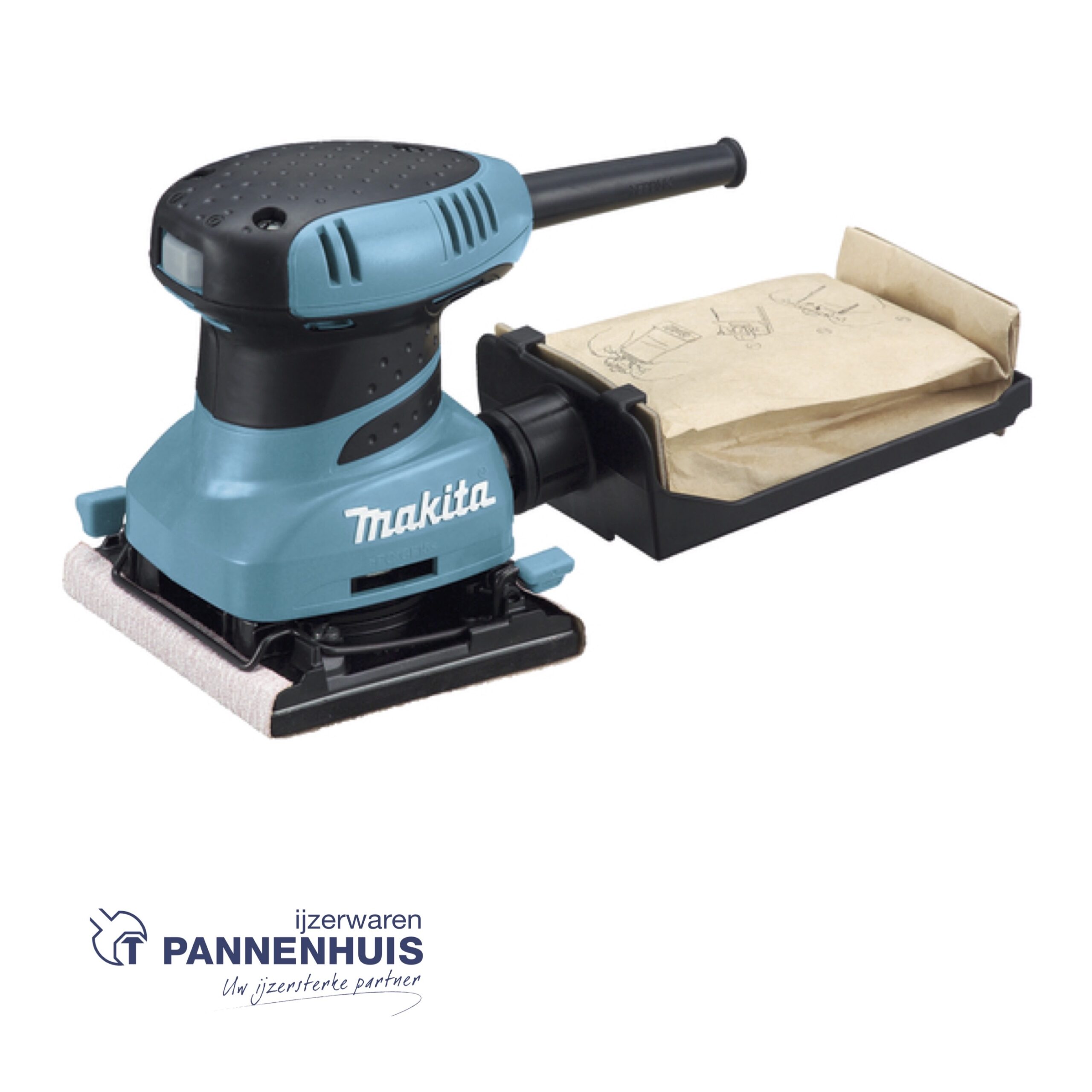 Makita BO4556K Handpalm vlakschuurmachine 112x102mm (klemmen) 200W + koffer
