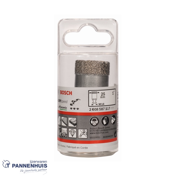 Bosch Diamantboor DrySpeed M14 25 x 35 mm - Afbeelding 2