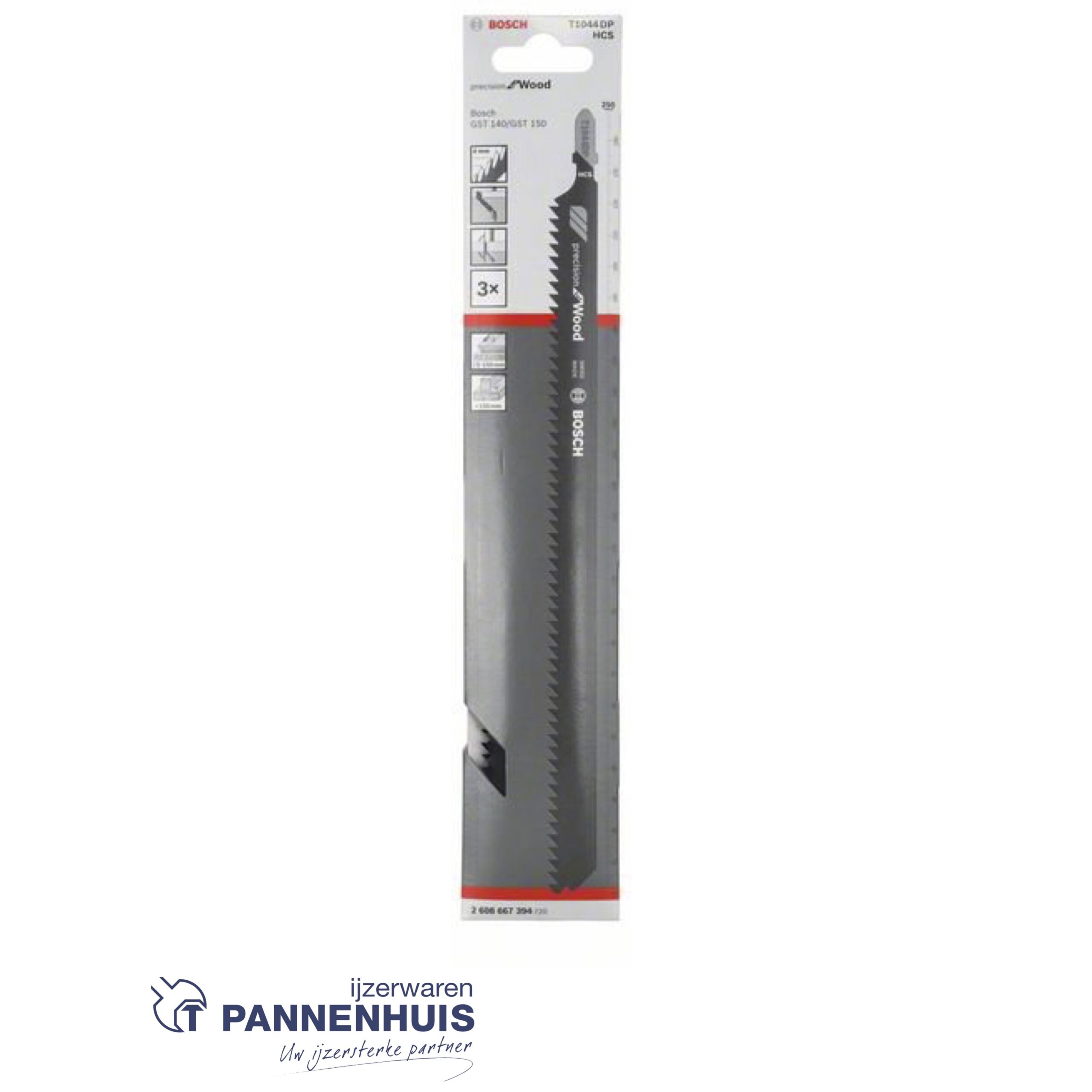Bosch Decoupeerzaagblad T1044 DP Precision for Wood 3x - Afbeelding 2