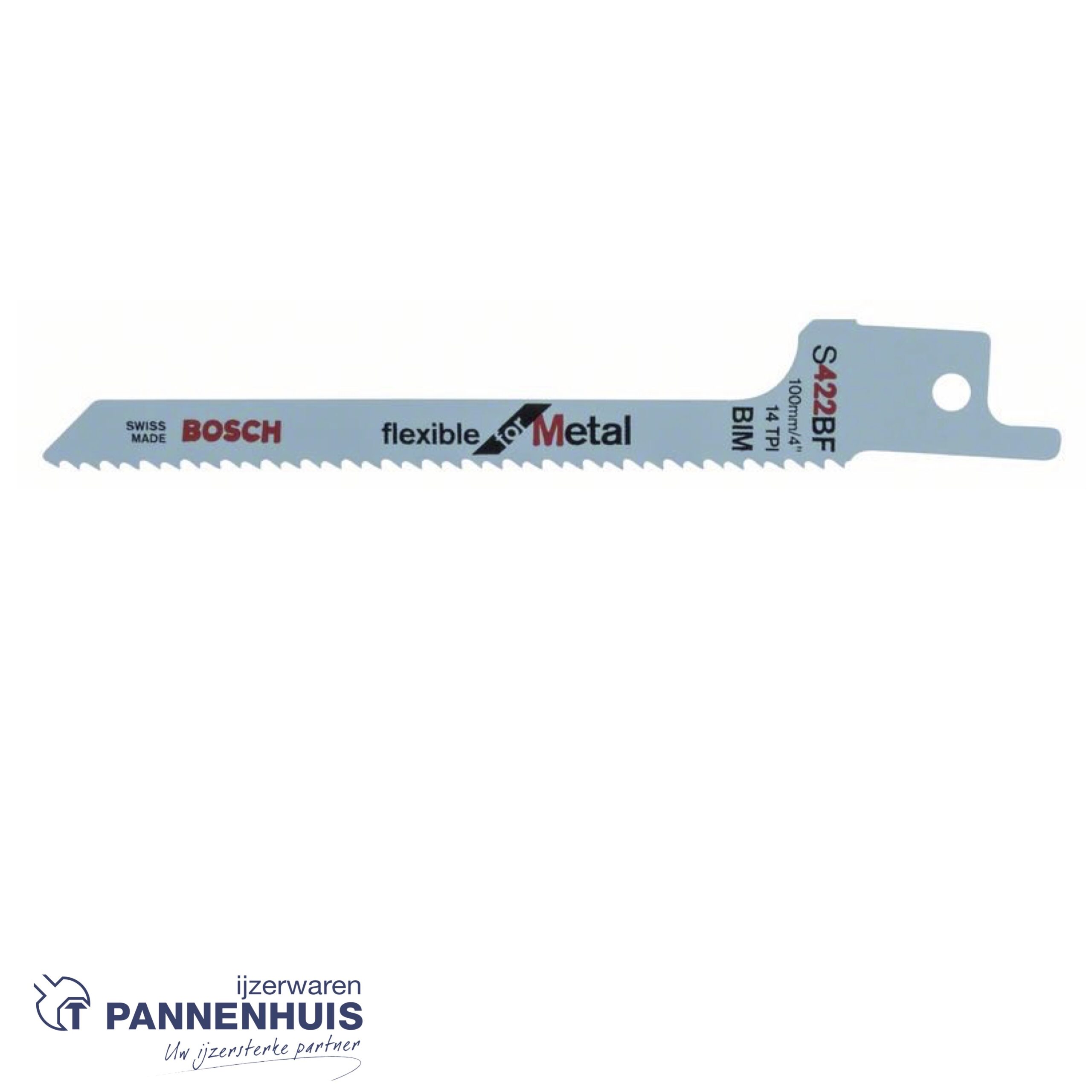 Bosch Reciprozaagblad Thin Metal S325GF zaagblad, 1,25 x 7 x 85 mm, 5 stuks