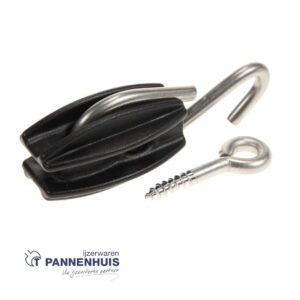 Koltec Ei-isolatoren met RVS/INOX haak, incl. RVS/INOX schroefoog
