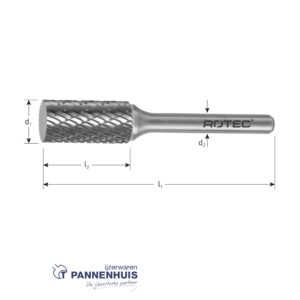 HM Stiftfrees A10x19 cilindervorm, model A