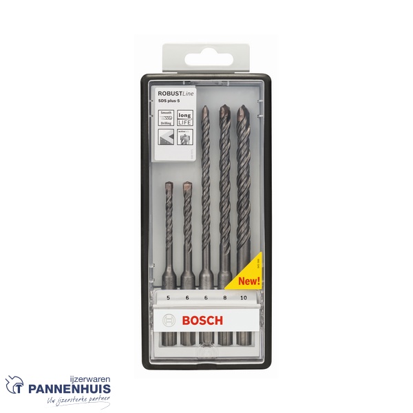 Bosch 5-delige SDS-Plus-5 set Hamerboren 5,0 /2x6,0/8,0/10,0 - Afbeelding 2