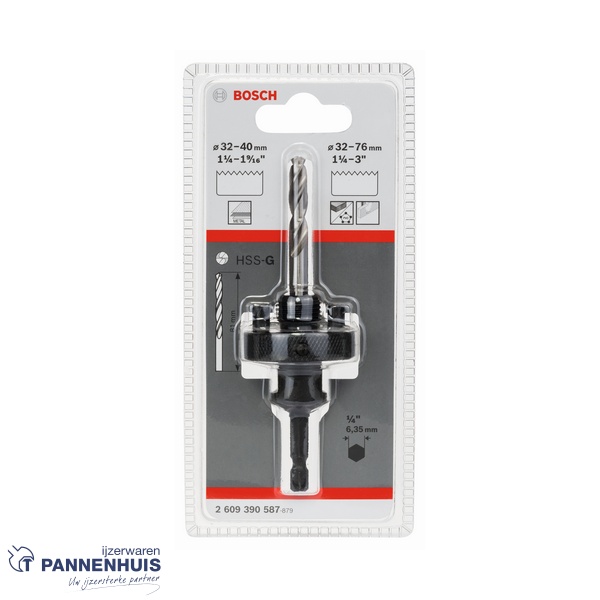 Bosch Adapter zeskant 5/8" - 18 UNF, 32-76 mm - Afbeelding 2