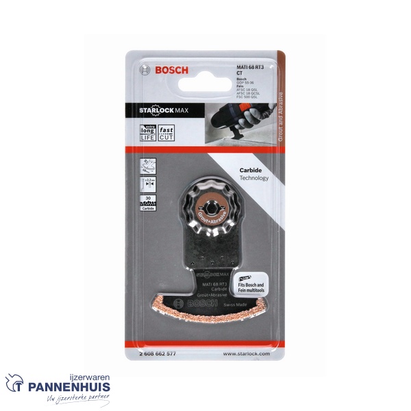 Bosch Starlock Max MATI 68 RT3 Carbide Grout+Abrasive 68x30 - Afbeelding 2