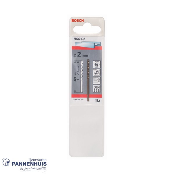 Bosch Metaalboor HSS-Co, DIN 338, 2 x 29 x 49 mm - Afbeelding 2