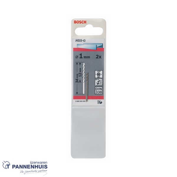Bosch Metaalboor HSS-G, DIN 338, 1 x 12 x 34 mm 2x - Afbeelding 2