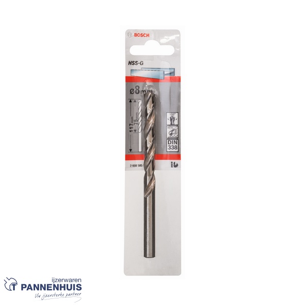 Bosch Metaalboor HSS-G, DIN 338, 8 x 75 x 117 mm - Afbeelding 2