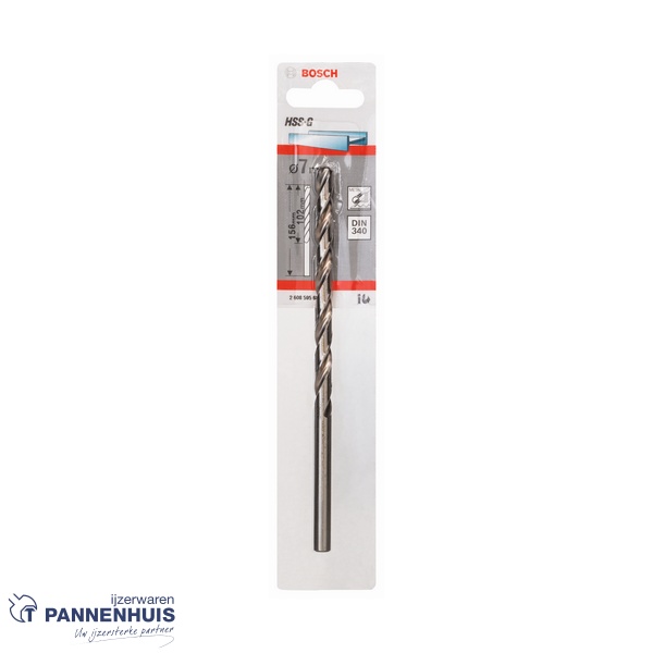 Bosch Metaalboor HSS-G, DIN 340, 7 x 102 x 156 mm - Afbeelding 2