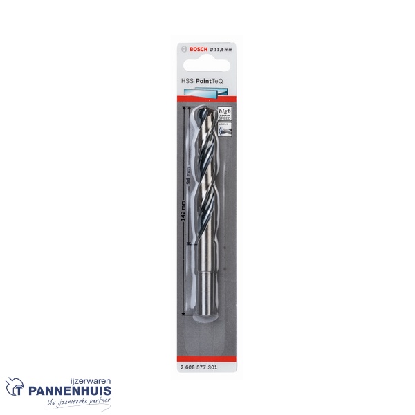 Bosch Spiraalboor HSS PointTeQ 11,5 mm gereduceerde opnameschacht - Afbeelding 2