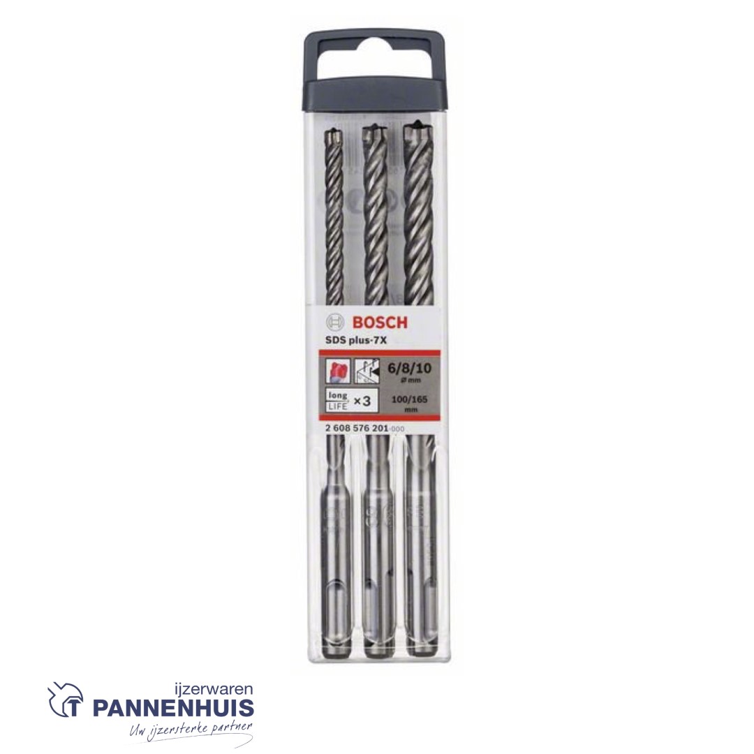 Bosch Hamerboor SDS-Plus-7X, 3-delige set 6, 8, 10 mm - Afbeelding 3