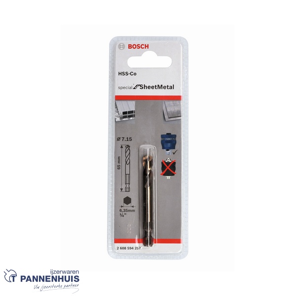 Bosch Centreerboor HSS-Co, 7,15 x 65 mm - Afbeelding 2