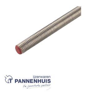 draadstang inox 8mm din 976 A4 (1m) ROOD