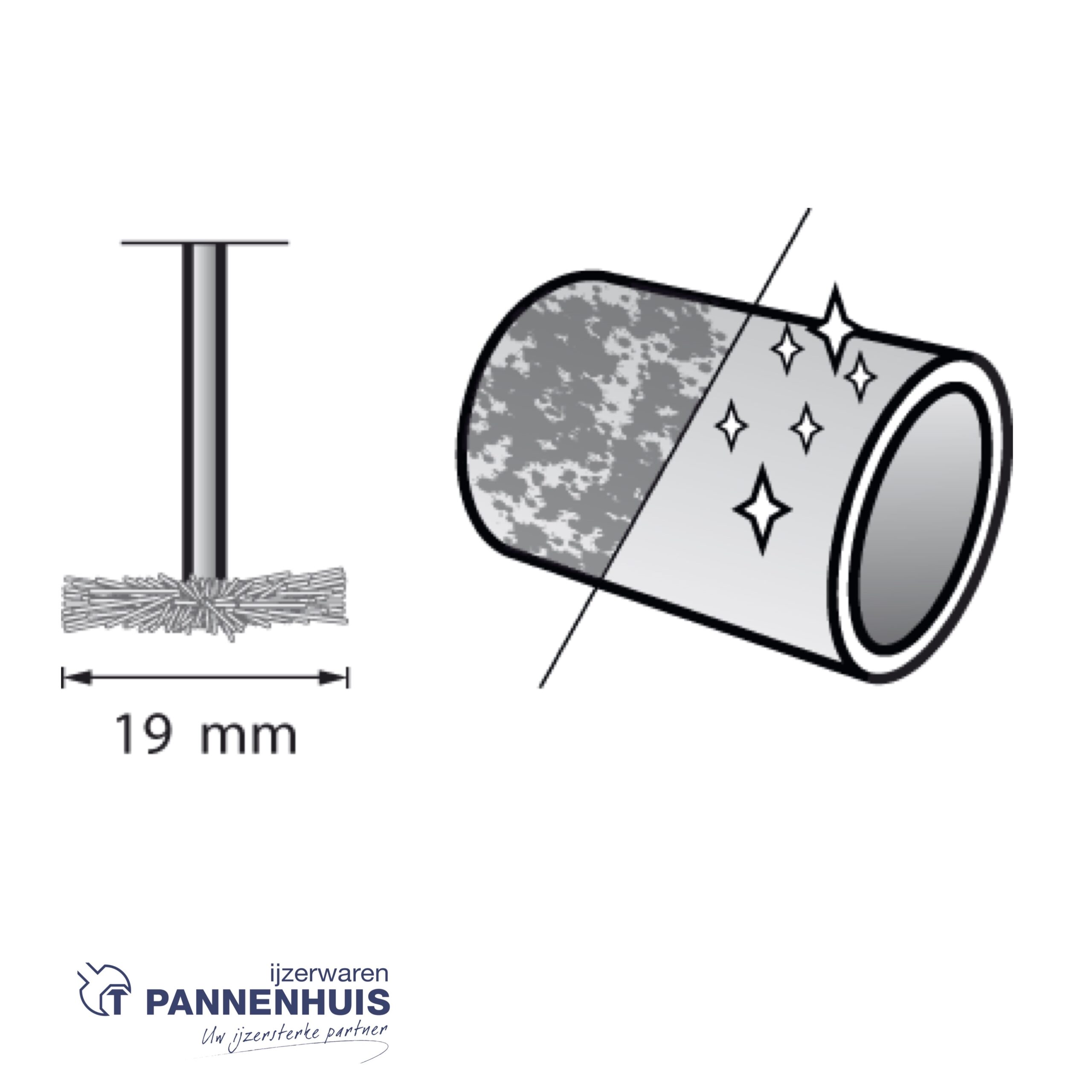 Dremel 535JA, Multipack Platte messing borstel, 2 stuks - Afbeelding 2