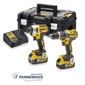 Dewalt DCK266P2T 18V set Schroef/klopboormachine + slagschroevendraaier 2x5.0Ah in TSTAK