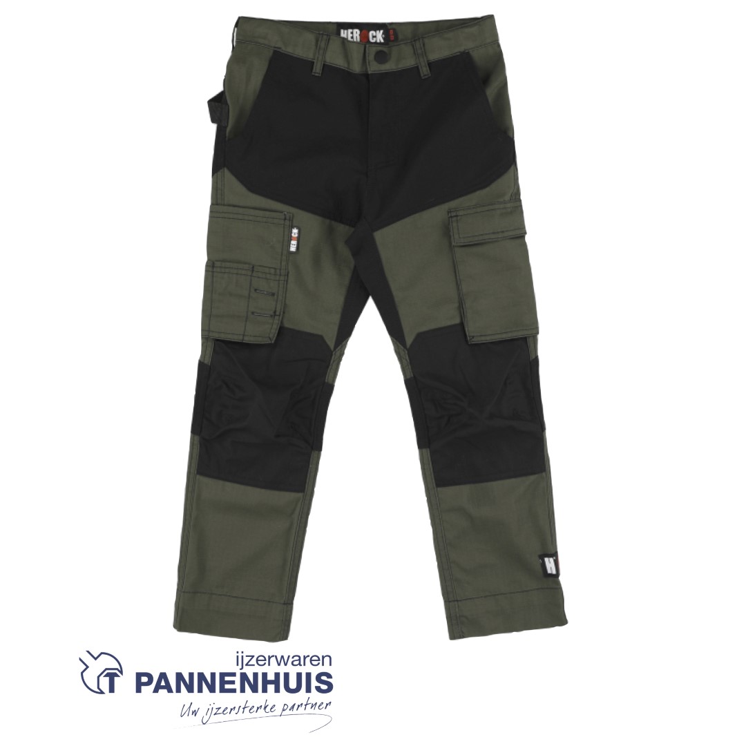 Herock Hector kids broek Donker Kaki/Zwart 98/104