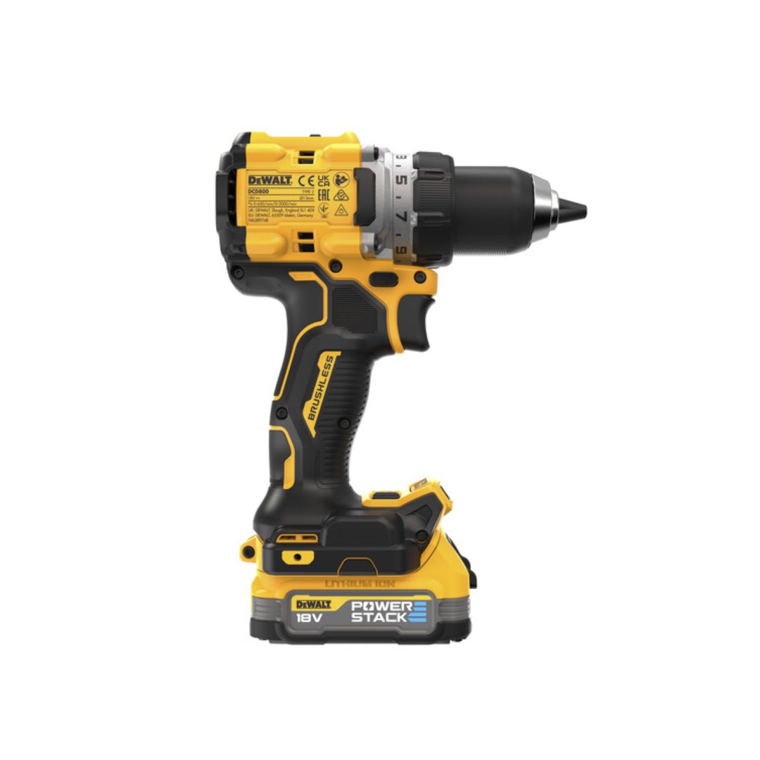 Dewalt DCD800E1T 18V XR G3 Compacte Schroef-/boormachine - 1x POWERSTACK in TSTAK - Afbeelding 2
