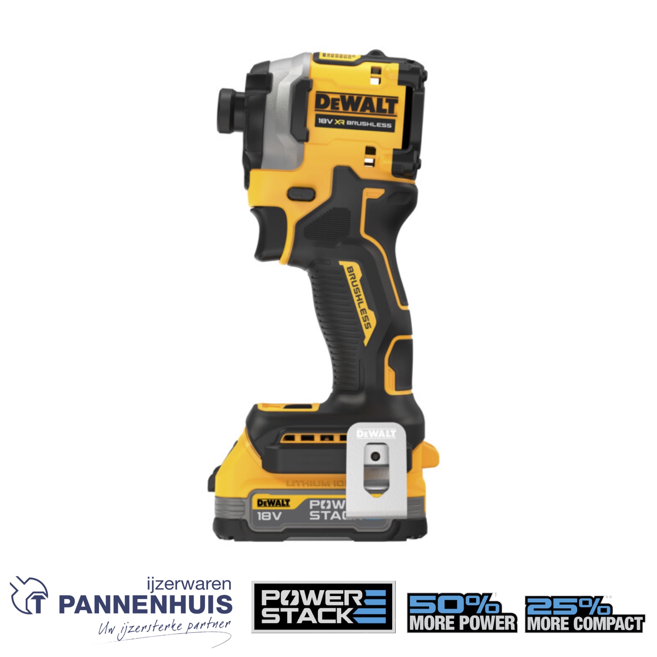 Dewalt DCF850E1T 18V 205 Nm XR Brushless Ultra Compacte Slagschroevendraaier 3 snelheden - 1x PS - Afbeelding 2