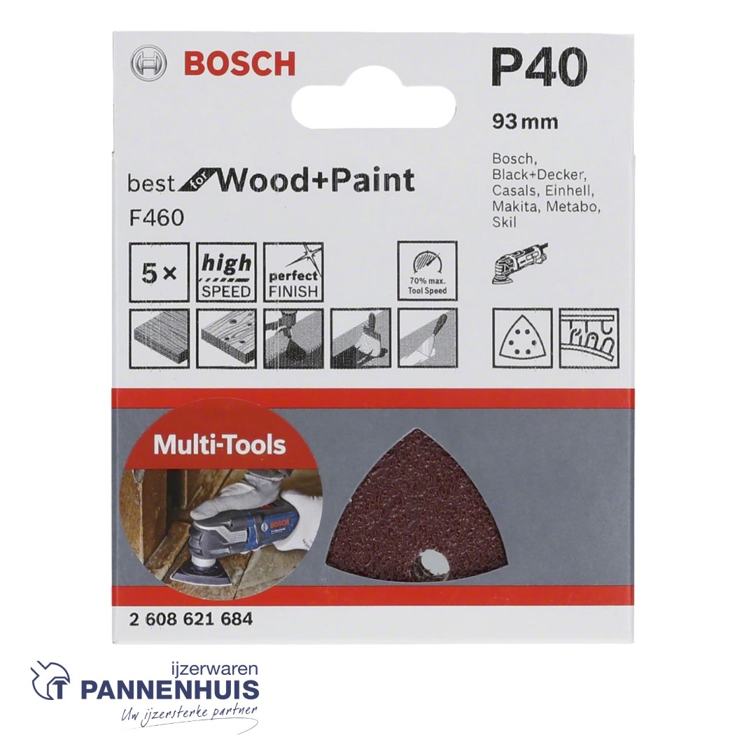 Bosch Schuurblad F460 Delta, K 40 BFW 5x - Afbeelding 2