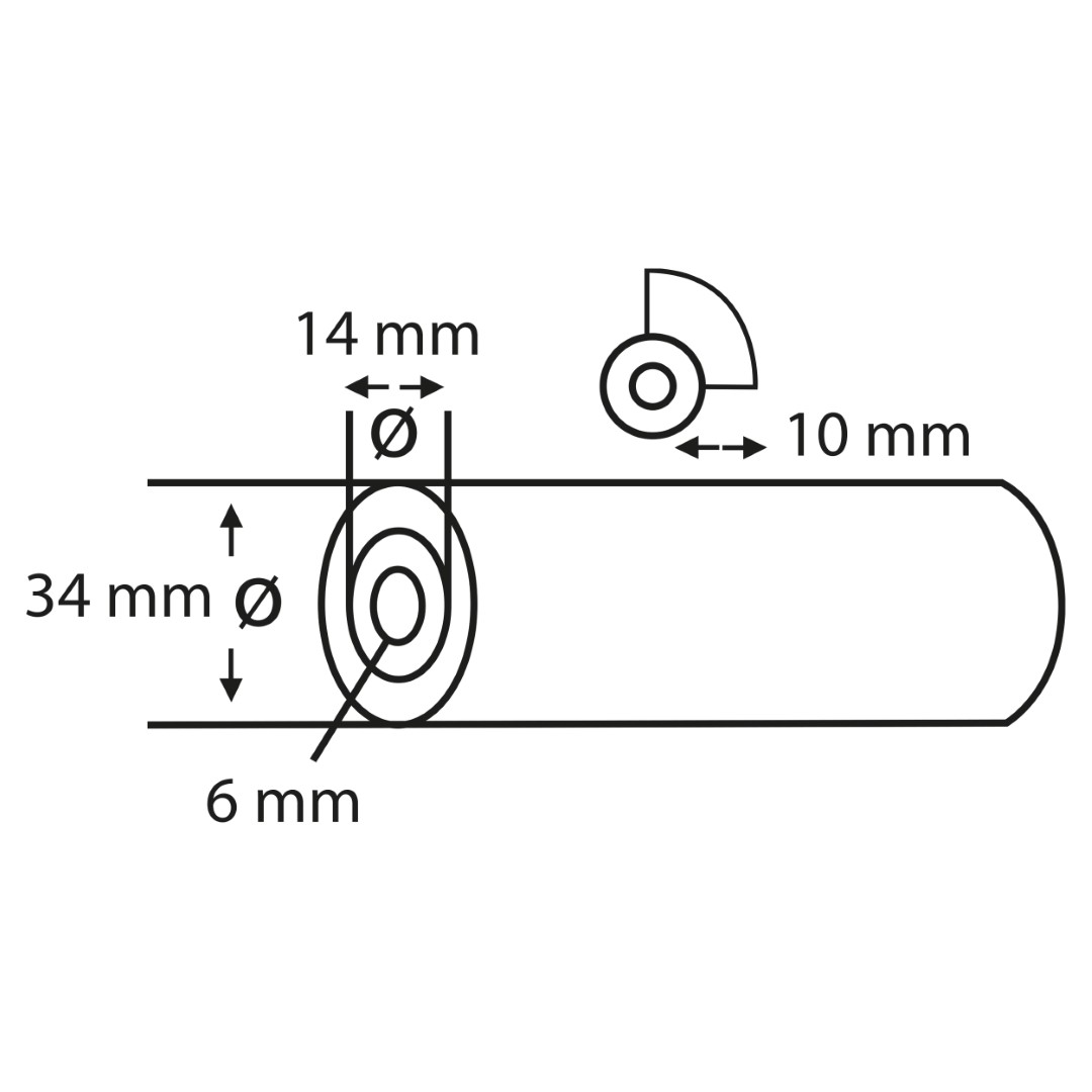 Copenhagen Pro aflakroller schuim superfijn - recht - 11 cm - wit (2 stuks) - Afbeelding 2