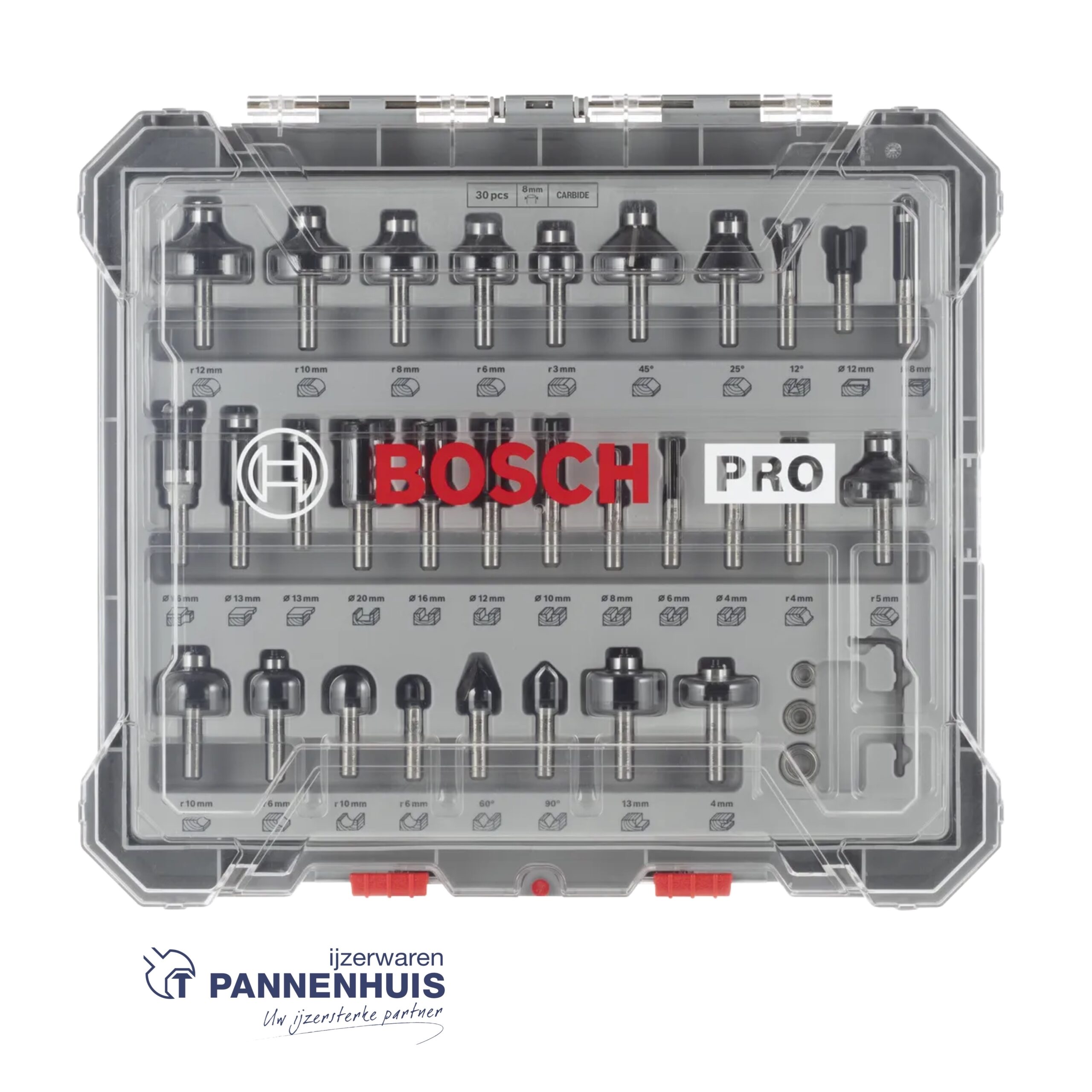 Bosch 30-d Frezenset gemixt 8 mm